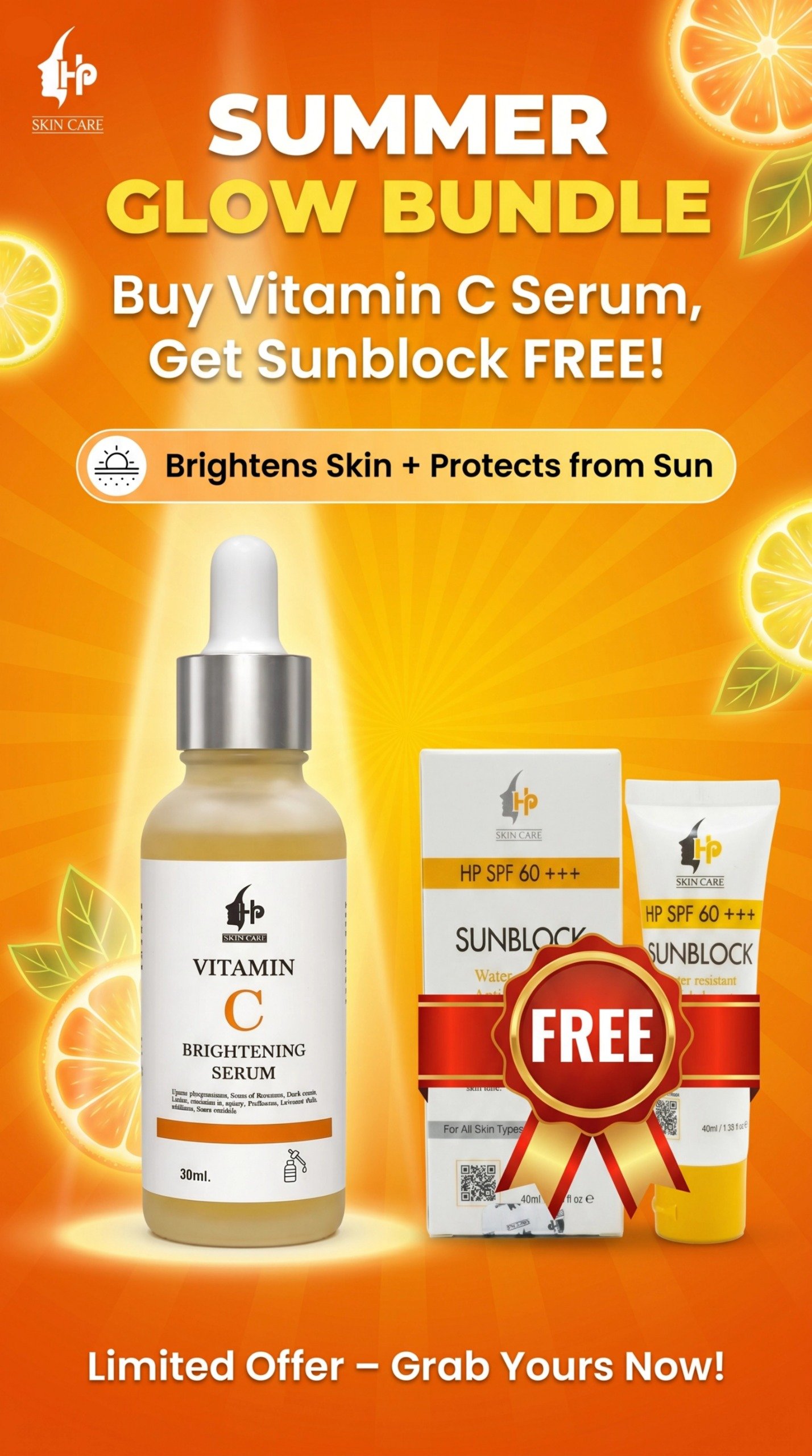 HP Vitamin C Serum with free Sunblock Summer Deal 5