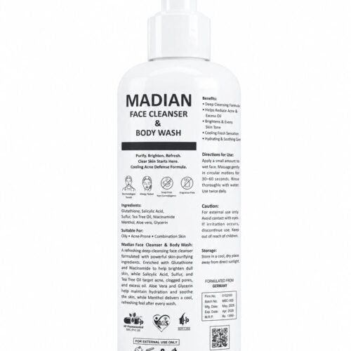 Madian Skin Cleanser and body wash