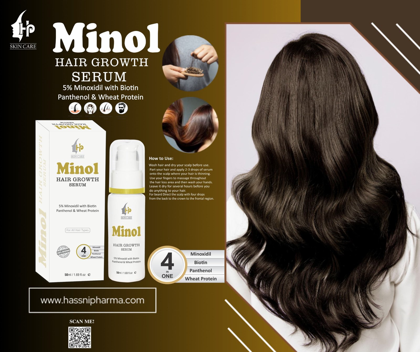 Hair loss Solution Hair Growth Serum Minol Serum - Image 2